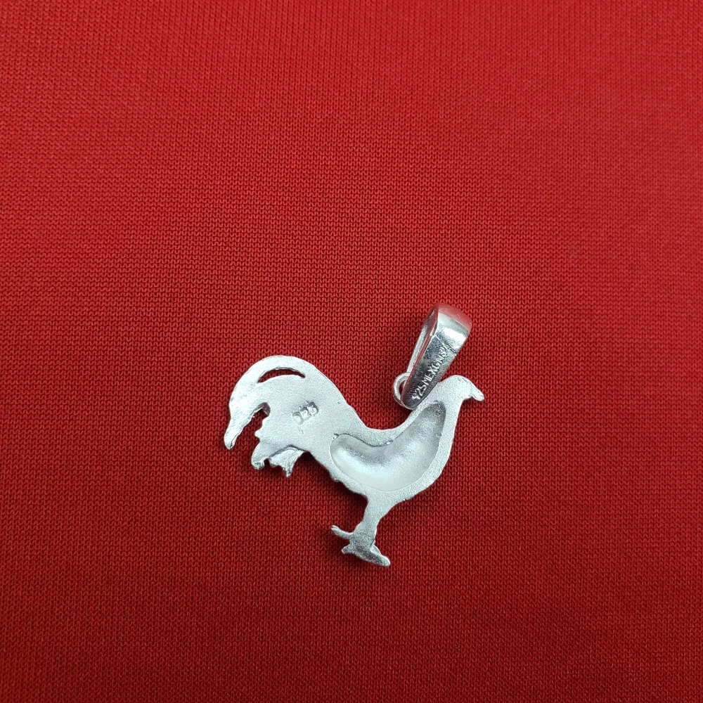 925 sterling silver men's Rooster pendant charm‎